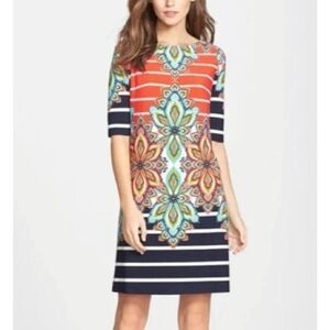 Eliza J Multicolor Striped Mini Dress